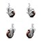 Service Caster 3.5 Inch Maroon Polyurethane Swivel 7/8 Inch Square Stem Caster Brakes SCC, 2PK SCC-SQ20S3514-PPUB-MRN-TLB-78-2-S-2 - alternate 1
